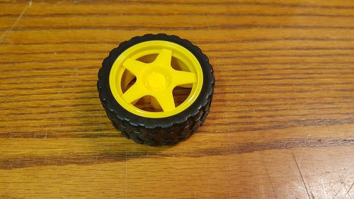YELLOW ROBOT WHEEL 70 x 25mm (for IN-LINE & RIGHT-ANGLED)