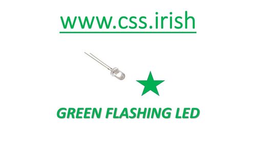 GREEN 5mm FLASHING LED (Pack 50)