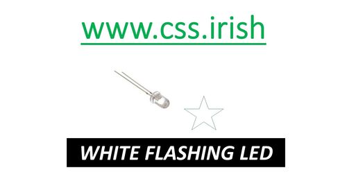WHITE 5mm FLASHING LED (Pack 50)